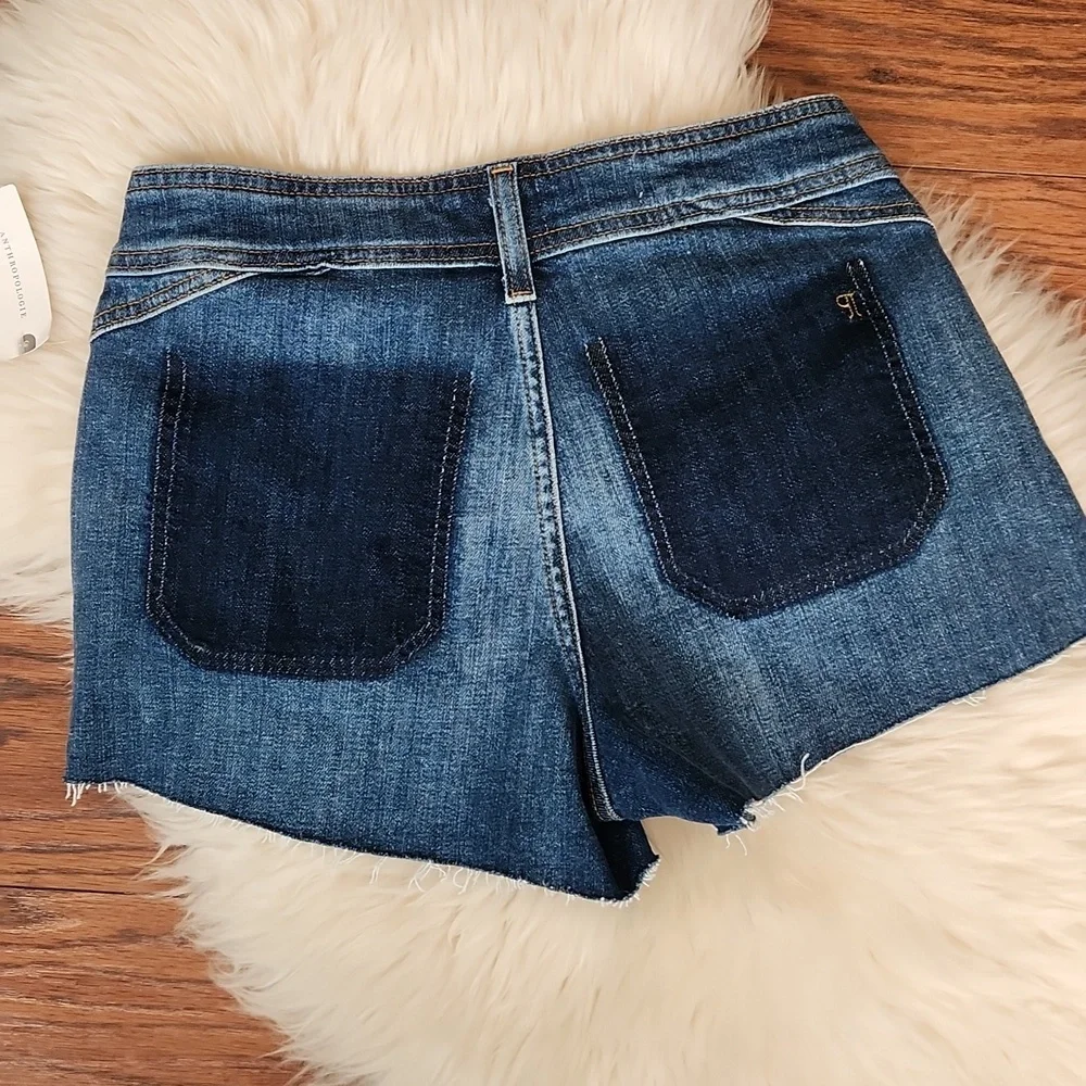 Anthropologie Pilcro Mid Rise Denim Shorts